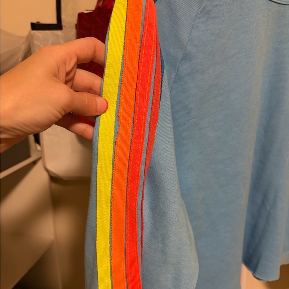 Aviator Nation Striped Cropped Sweatshirt - Picture 3 of 4